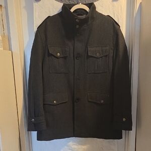 Michael Kors Dark Gray Military Jacket